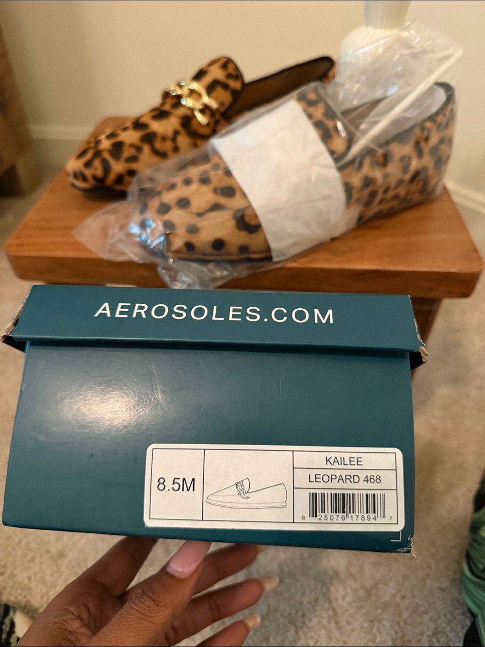 AEROSOLES Leopard-Print Ballet Flat in Tan and Black - Picture 4 of 6
